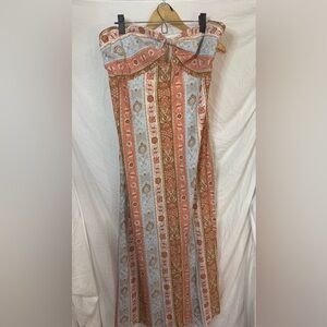 Abercrombie & Fitch Paisley Print Dress in Blue and Brown